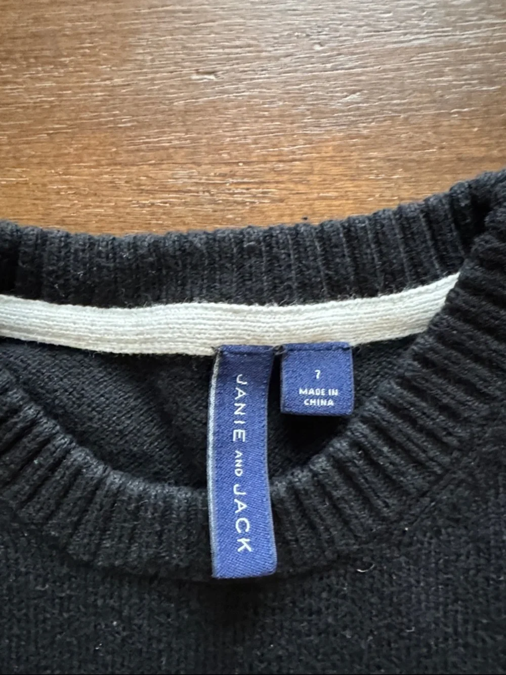 Size 7 Janie and Jack cotton blend Dog Crewneck fair isle sweater